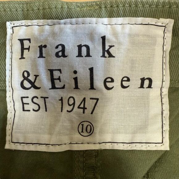 Frank & Eileen Womans Blackstone Pants Army Green 10 Distressed Hem 34x25.5 - Picture 5 of 11